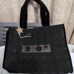 ChristianDior ノベルティー ベルベット＆メッシュトートバッグ新品
