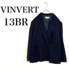 VINVERT レディース 13BR 紺 ピンストライプジャケット 美品のサムネイル
