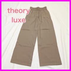 【極美品】 2024セオリーリュクス 絹 ワイド パンツ ベージュ ウエストゴム