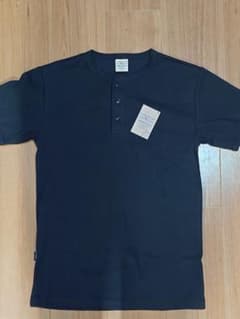 AVIREX アビレックス ミニワッフル ヘンリーネック Tシャツ 黒 Lのサムネイル