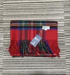 JOHNSTONS OF ELGIN ジョンストンズ 大判カシミヤ ストール赤柄 - メルカリ