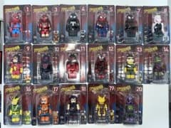 ベアブリック　スパイダーマン フィギュアセット 不揃いのサムネイル