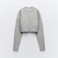 ZARA クロップド丈ニットセーターのサムネイル