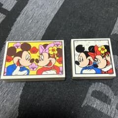 ディズニー ミッキー＆ミニー 木製スタンプ2個セットのサムネイル