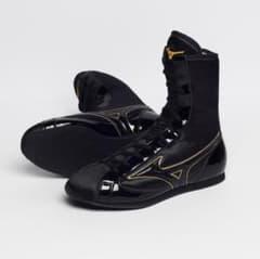 Mizuno フィニッシャー MIDボクシングシューズ ブラック/ゴールド 27 Mizuno フィニッシャー MIDボクシングシューズ ブラック/ゴールド 27