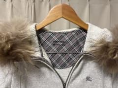 Burberry BLUE LABELラクーンファージップアップパーカー - メルカリ