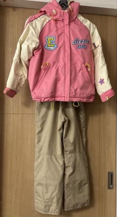 たはむ様専用　エレッセ 子ども用スキーウェア130cm ピンク ベージュのサムネイル