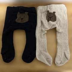 baby GAP くまさんケーブルニットタイツ　0-12month 2色セットのサムネイル
