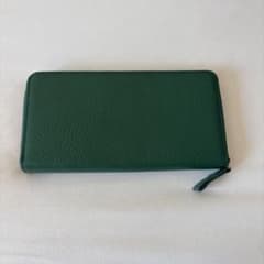 【新品未使用】豊岡鞄 長財布 グリーン レザーのサムネイル