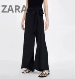 ZARA フルレングス ワイドパンツ ラップパンツのサムネイル