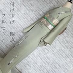 訪問着 フルセット 鶴 桜 笹 161 たけなか 金彩加工 着物 付け下げ L1