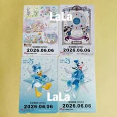 디즈니 리조트 라인 프리 티켓 25주년 미키후레 다부후레 4종