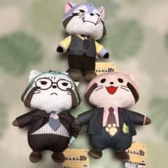 【最終値下げ】あらいぐま　カルカル団　BIGぬいぐるみ② 全3種コンプセット