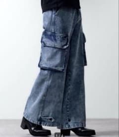 CLEL デニムカーゴパンツ ワイドシルエットのサムネイル