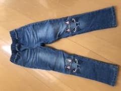 膝ネコ　デニムパンツ　110のサムネイル