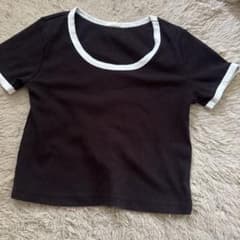 リンガーTシャツ ブラック×ホワイトのサムネイル