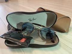 Ray-Ban サングラス ゴールド フレーム 青レンズのサムネイル