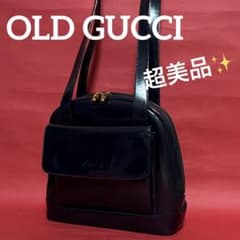 【超美品✨最高級レザー】GUCCI バンブー ワンショルダーバッグ ネイビーのサムネイル