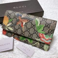 ♡美品♡GUCCI グッチ 長財布 スプリーム ティアン 鳥 花 正規品 付属 