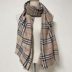 BURBERRY バーバリー カシミヤ シルク ノバチェック ストール 大判