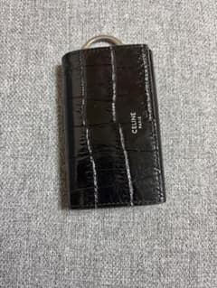 CELINE キーケース クロコ型 ブラック - メルカリ