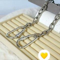 ウォレットチェーン　シルバー　カラビナ　 メンズ　パンク　アメカジ　ストリート