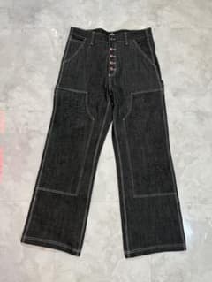 HAS2SONS ダークデニム ワイドレッグパンツ - メルカリ