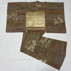 ⑩格調高い訪問着 正絹 手描金彩吉祥紋様 未使用 極美品 帯プレゼント 