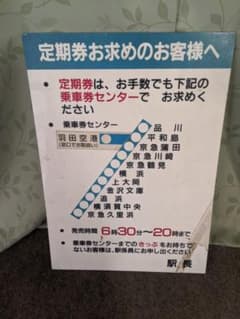 京急電鉄の案内板(入手20年前)　鉄道部品のサムネイル