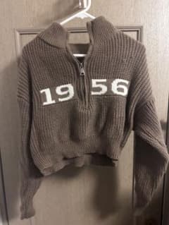 ハーフジップ ニット ブラウン 1956のサムネイル