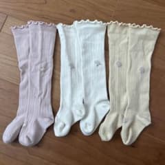 ベビー靴下 3足セット 花柄 フリルのサムネイル