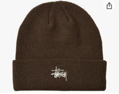 stussy ビーニー　ニット帽 ブラウンのサムネイル