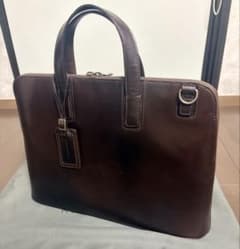 （新品）MOTHERHOUSE レザー ビジネスバッグ ブラウンのサムネイル