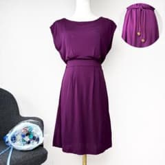 GUCCI シフォンドレス ワンピース ひざ丈 エンブレムリボンベルト GUCCI シフォンドレス ワンピース ひざ丈 エンブレムリボンベルト