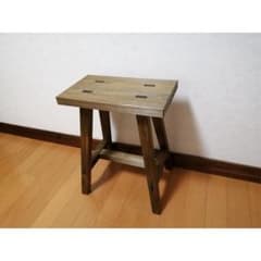 国産桧ほぞ組】木製フラワースタンド 幅35cm×高さ45cm スツール 花台