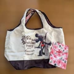ディズニーミニーハワイアンエコバッグ　収納ポーチ付きのサムネイル