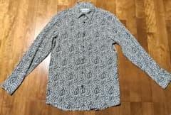 ZARA 長袖シャツ 総柄 モノトーン USA.Sのサムネイル
