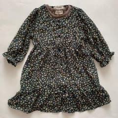 ♡【新品】しまむら 花柄ワンピース 裾フリルタンクトップ 2点セット 90cm♡のサムネイル