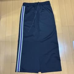サイドライン ロングタイトスカート ブラックのサムネイル
