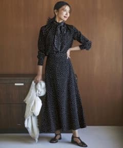 SINME ドット柄 ボウタイブラウス - メルカリ