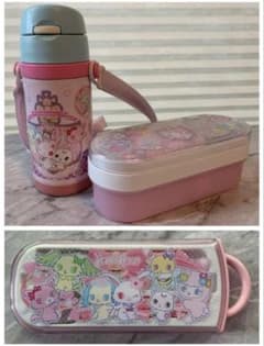 ジュエルペット 3点セット（ストロー付き水筒 お弁当箱 カトラリーケース）