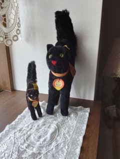 極上完品 ヴィンテージ シュタイフ 黒猫トムキャットペア　オールID 極上完品 ヴィンテージ シュタイフ 黒猫トムキャットペア オールID
