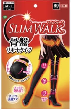 SLIM WALK 骨盤サポートタイツ M-L ブラックのサムネイル