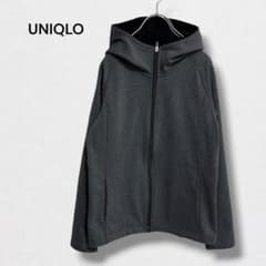 유니클로 블록 테크 양털 풀 지퍼 파카 스트레치 겉옷 방풍 M