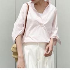 Plage プラージュ 24SS R'IAM フォルムスキッパーシャツ ピンク - メルカリ