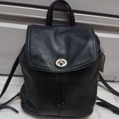 COACH コーチ　レザー　バッグパック  リュック  ブラックのサムネイル