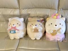 이치 반 쿠지 스미코 구라시 고양이 인형 3 점 세트