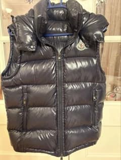 MONCLER ダウンベスト フード付き 1 ネイビー drip - メルカリ