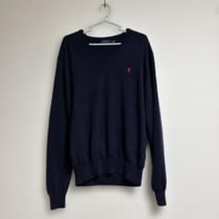 POLO RALPH LAUREN ネイビー Vネックセーターのサムネイル