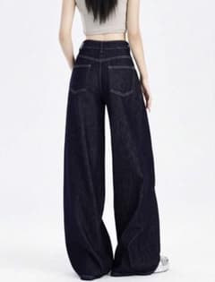 ハイウエスト ワイドデニムパンツ ダークインディゴのサムネイル
